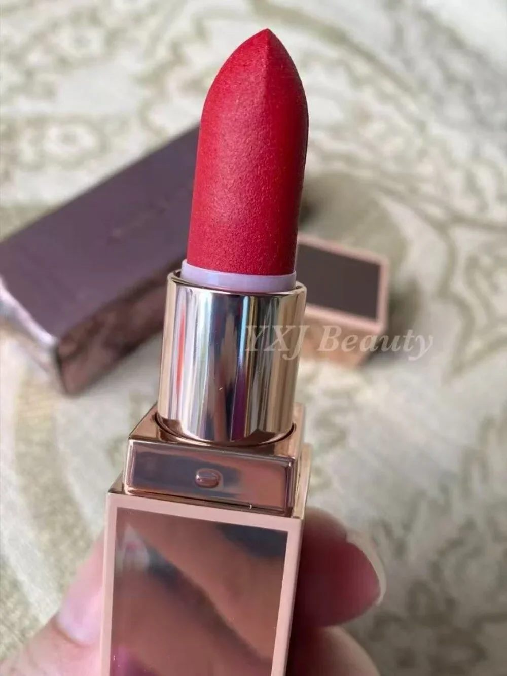 New In Box PATRICK TA Matte Suede Lipstick~That's Why She's Late~Full Size 4 g